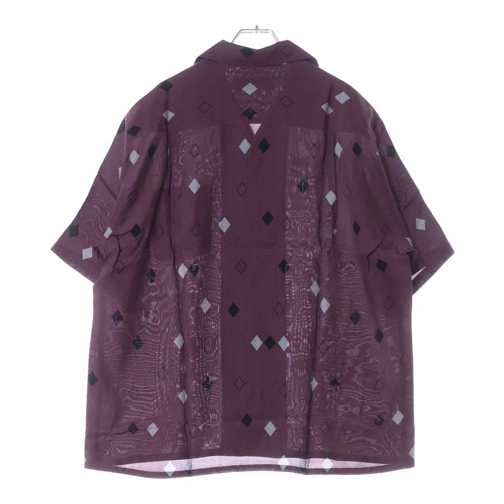 WACKO MARIA(ワコマリア) 25SS DIAMOND HAWAIIAN SHIRT ダイアモンド ハワイアン オープンカラー レーヨン 半袖シャツ パープル 25SS-WMS-HI03