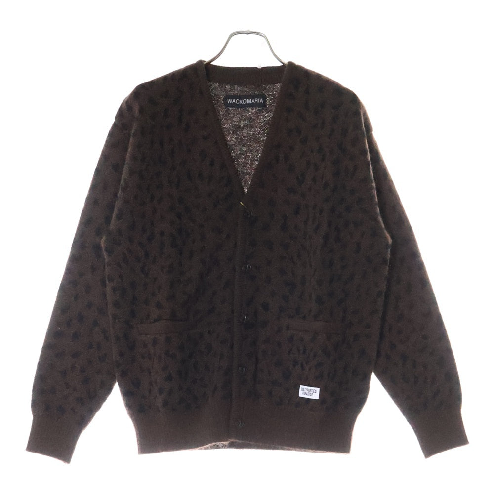 WACKO MARIA(ワコマリア) 25SS LEOPARD MOHAIR CARDIGAN (TYPE-1) レオパード モヘア ニット カーディガン ブラウン 25SS-WMK-KN09