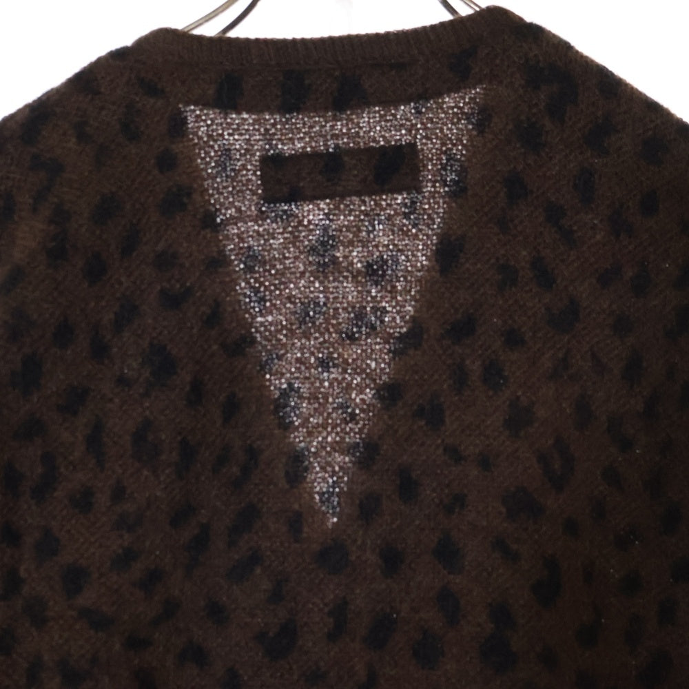 WACKO MARIA(ワコマリア) 25SS LEOPARD MOHAIR CARDIGAN (TYPE-1) レオパード モヘア ニット カーディガン ブラウン 25SS-WMK-KN09