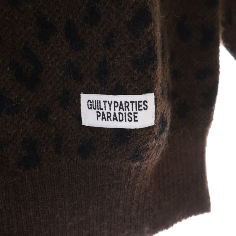 WACKO MARIA(ワコマリア) 25SS LEOPARD MOHAIR CARDIGAN (TYPE-1) レオパード モヘア ニット カーディガン ブラウン 25SS-WMK-KN09