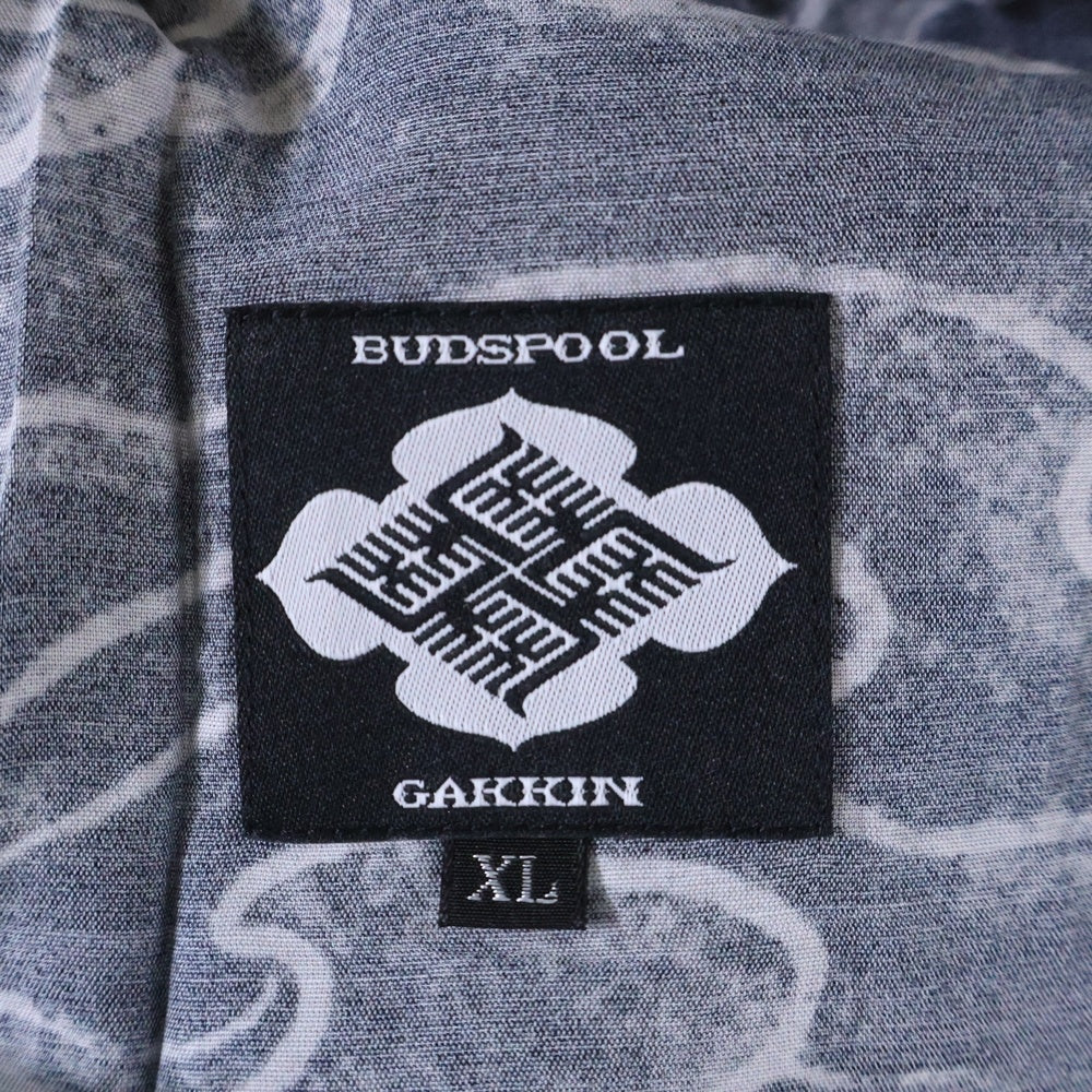 BUDSPOOL(バッズプール) ×GAKKIN ガッキン 渦軍鶏 HAWAIIAN SHORTS レーヨン ハワイアン ショーツ ハーフパンツ ブラック