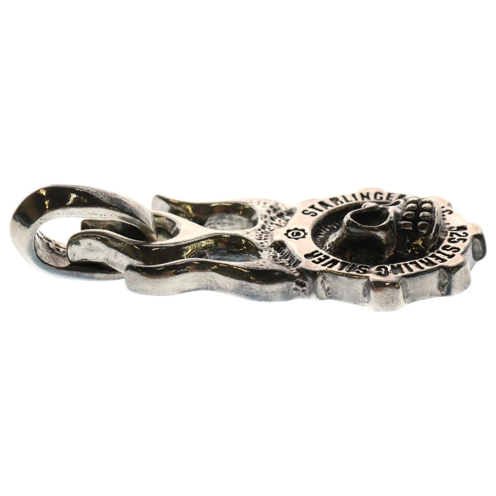 STARLINGEAR(スターリンギア) FLAMING GEAR SKULL 2004年限定 フレーミング ギア スカルフェイス ペンダントトップ シルバー