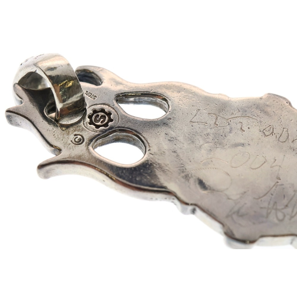 STARLINGEAR(スターリンギア) FLAMING GEAR SKULL 2004年限定 フレーミング ギア スカルフェイス ペンダントトップ シルバー