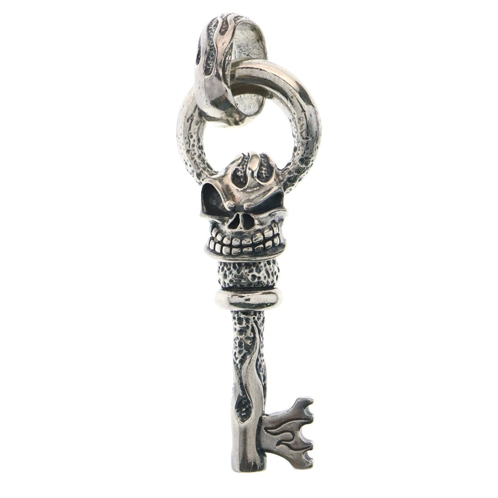 STARLINGEAR(スターリンギア) FLAMING SKELETON KEY フレーミング スケルトンキー ペンダントトップ シルバー