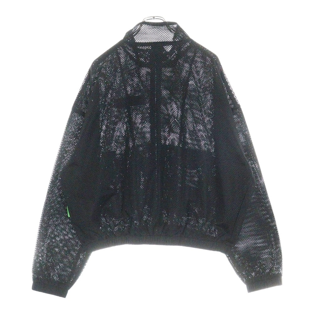 WILLY CHAVARRIA(ウィリーチャバリア) MESH FULL ZIP JACKET フロントラバーロゴ メッシュ フルジップアップ ジャケット ブラック BSC302-B