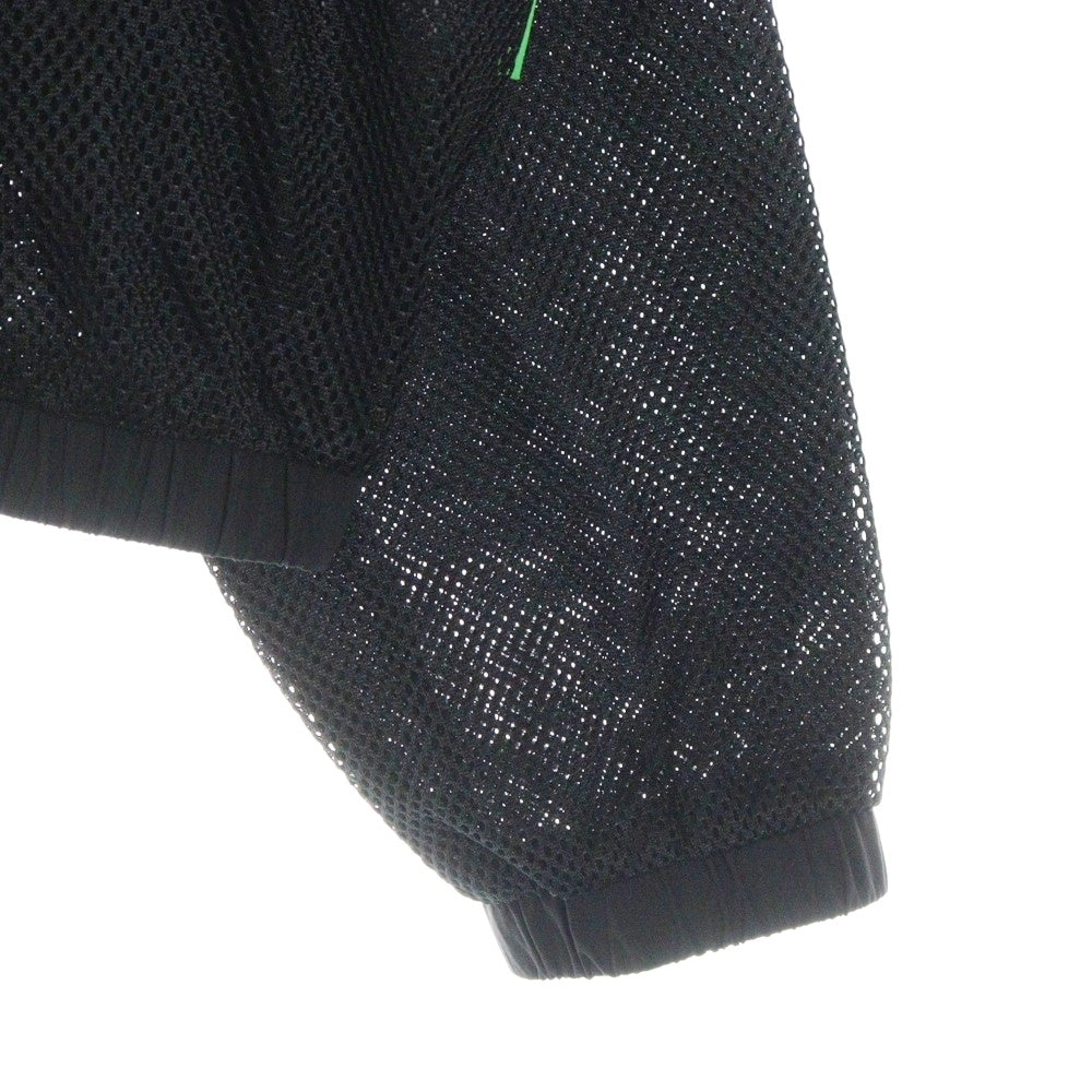 WILLY CHAVARRIA(ウィリーチャバリア) MESH FULL ZIP JACKET フロントラバーロゴ メッシュ フルジップアップ ジャケット ブラック BSC302-B