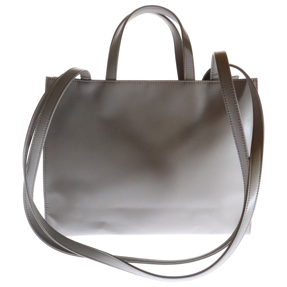 TELFAR(テルファー) MIDIUM SHOPPING BAG ミディアム ショッピング 2WAY フェイクレザーショルダーバッグ トートバッグ レディース グレー TW-ND2163
