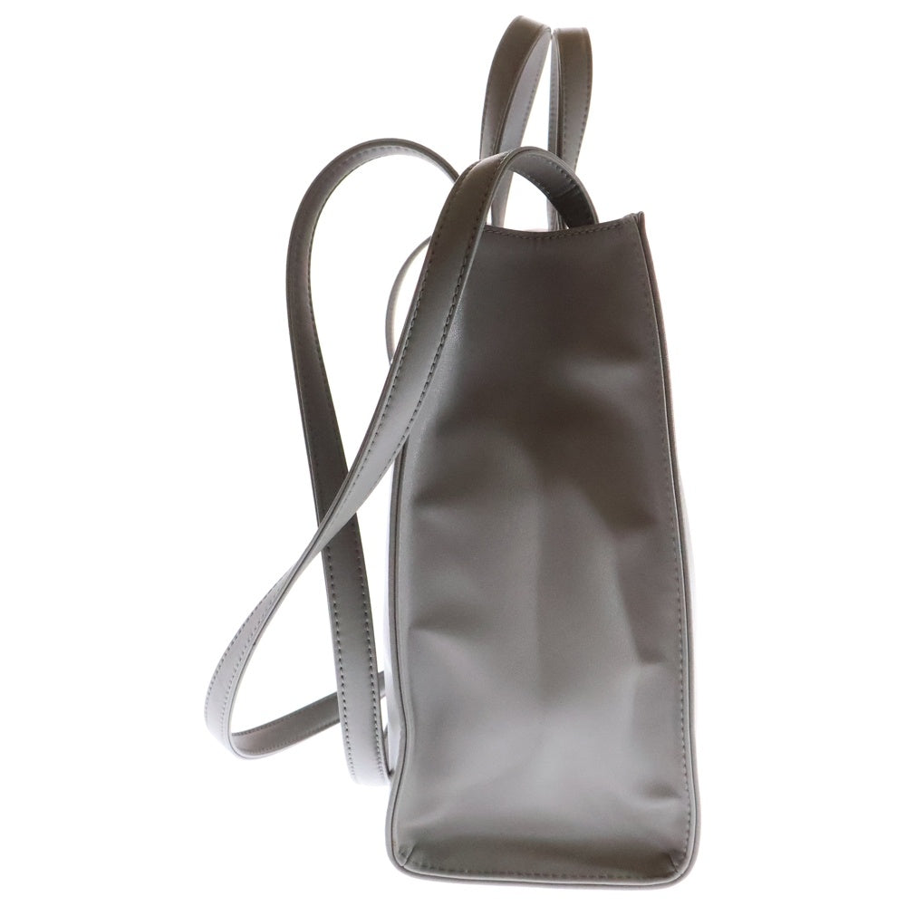 TELFAR(テルファー) MIDIUM SHOPPING BAG ミディアム ショッピング 2WAY フェイクレザーショルダーバッグ トートバッグ レディース グレー TW-ND2163