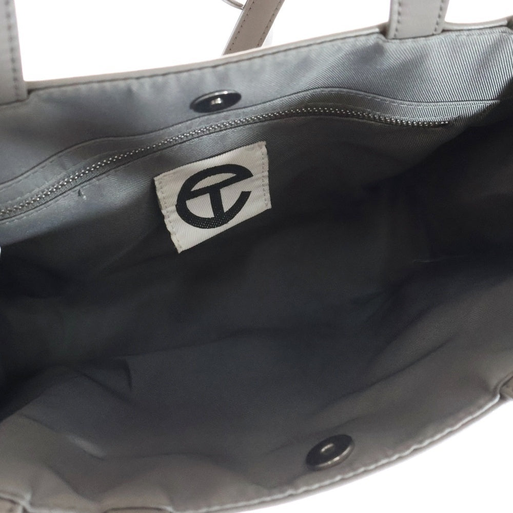 TELFAR(テルファー) MIDIUM SHOPPING BAG ミディアム ショッピング 2WAY フェイクレザーショルダーバッグ トートバッグ レディース グレー TW-ND2163