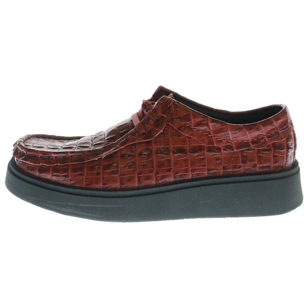 MARTINE ROSE(マーティンローズ) ×Clarks CUR Toriview クラークス クロコエフェクト トービュー シューズ バーガンディー UK8/42