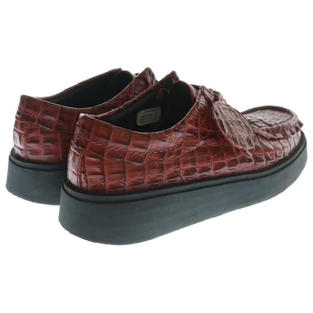 MARTINE ROSE(マーティンローズ) ×Clarks CUR Toriview クラークス クロコエフェクト トービュー シューズ バーガンディー UK8/42