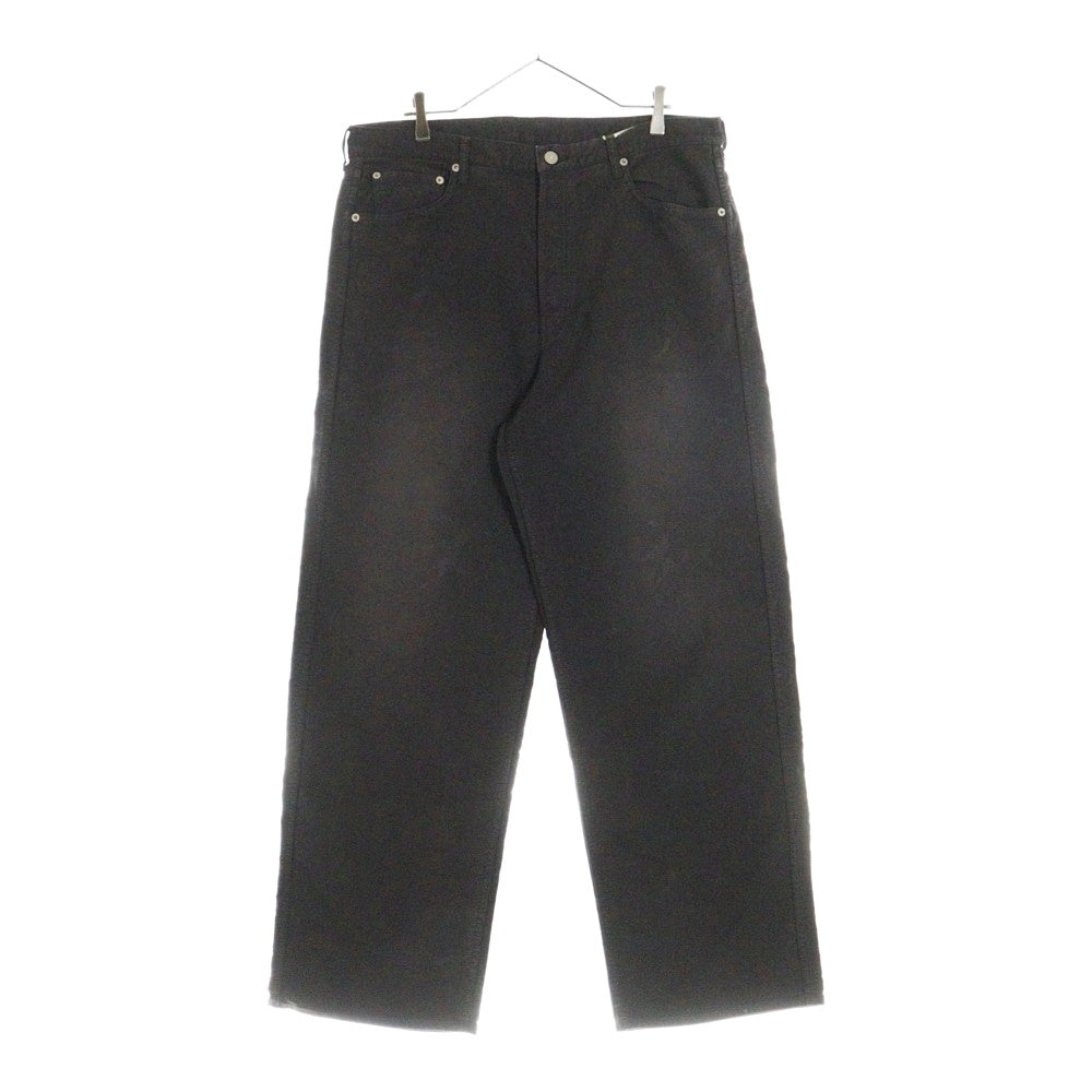 VISVIM(ヴィスヴィム) 25SS FLUXUS 01 EX WIDE G. CORDS フルクサス ワイドコーデュロイパンツ ブラック 0125105008001