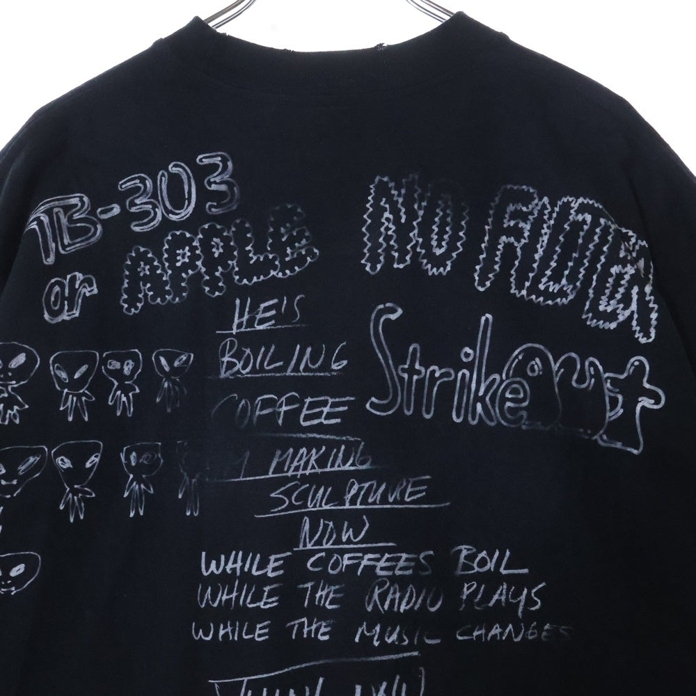 MAISON MIHARAYASUHIRO(メゾンミハラヤスヒロ) 24SS Distressed Tee グラフィックプリント 半袖Tシャツ カットソー ブラック K12TS582