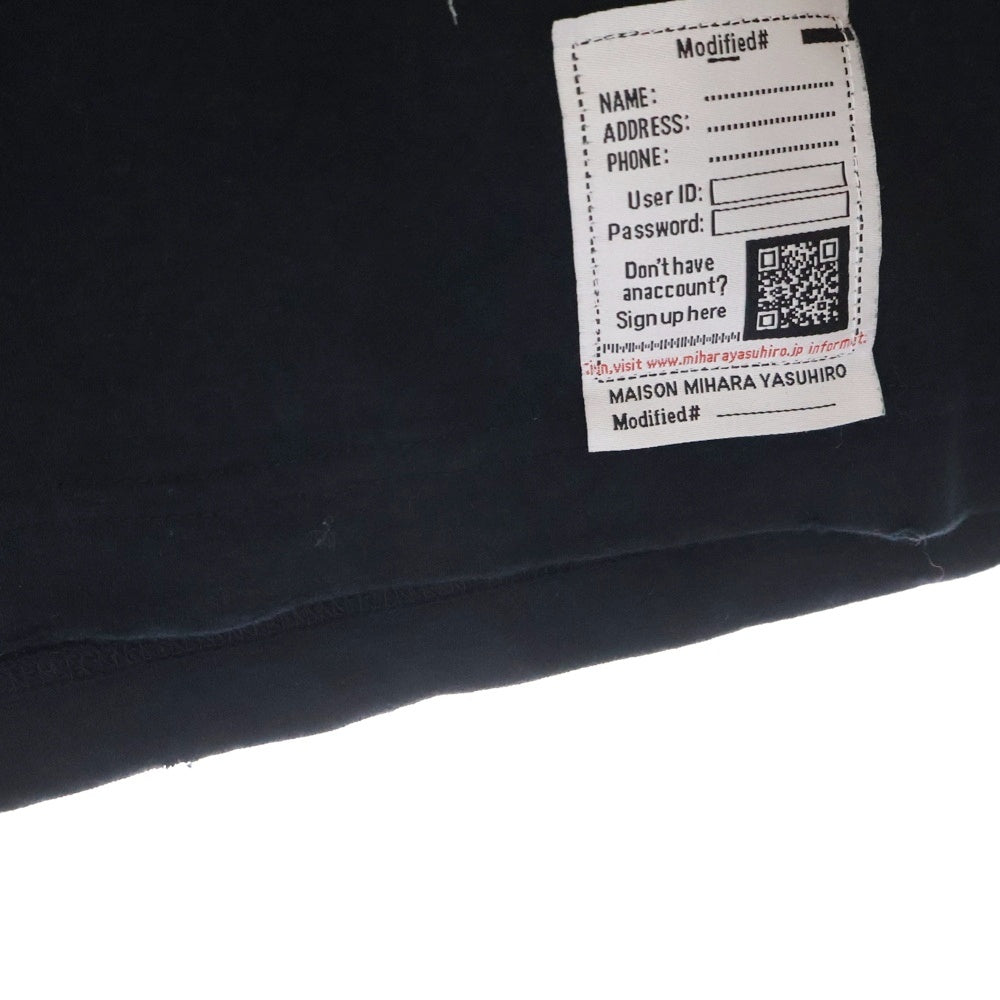 MAISON MIHARAYASUHIRO(メゾンミハラヤスヒロ) 24SS Distressed Tee グラフィックプリント 半袖Tシャツ カットソー ブラック K12TS582