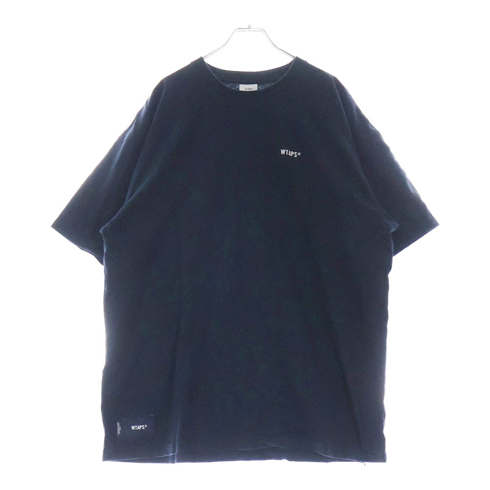 WTAPS(ダブルタップス) 22SS STANDART SS COTTON スタンダード コットン ロゴプリント クルーネック半袖Tシャツ カットソー ネイビー 221ATDT-STM10S