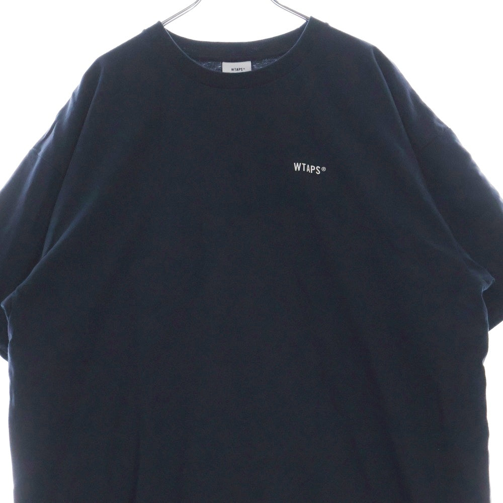 WTAPS(ダブルタップス) 22SS STANDART SS COTTON スタンダード コットン ロゴプリント クルーネック半袖Tシャツ カットソー ネイビー 221ATDT-STM10S