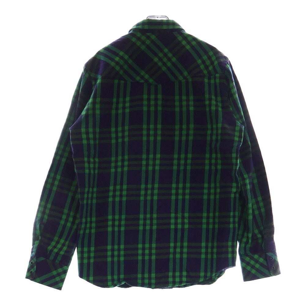 DIESEL(ディーゼル) タータンチェック コットン ウエスタン 長袖シャツ パープル/グリーン