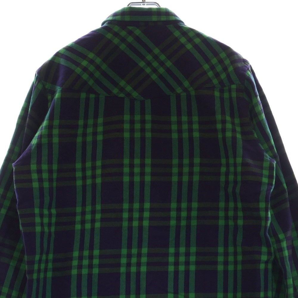 DIESEL(ディーゼル) タータンチェック コットン ウエスタン 長袖シャツ パープル/グリーン