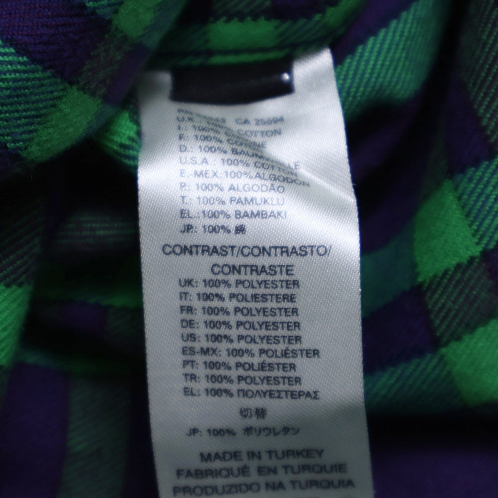 DIESEL(ディーゼル) タータンチェック コットン ウエスタン 長袖シャツ パープル/グリーン