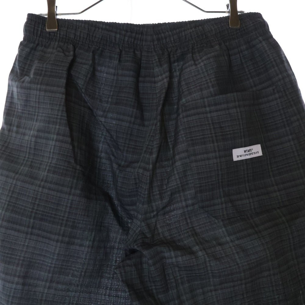 WTAPS(ダブルタップス) 24SS TROUSERS LNRY POPLIN チェック柄 ポプリン トラウザー イージーパンツ グレー 241CWDT-PTM05