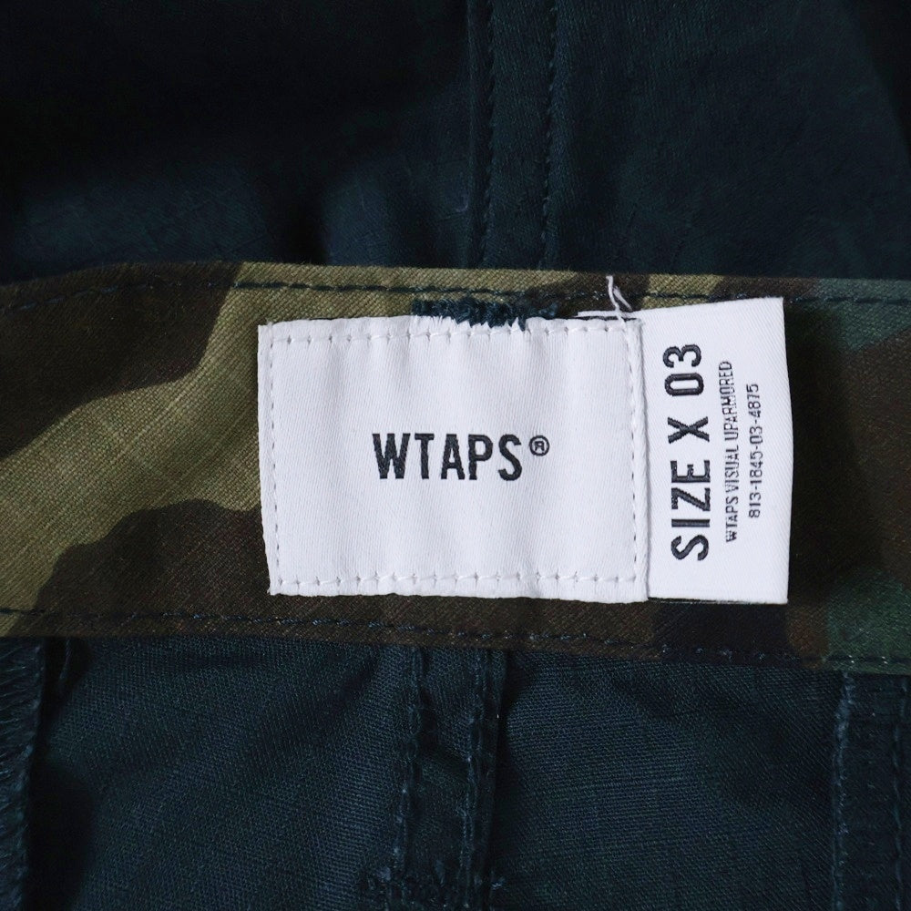 WTAPS(ダブルタップス) 24SS TROUSERS COTTON RIPSTOP IDENTITY リップストップ アイデンティティー ミリタリー カーゴパンツ ネイビー 241WVDT-PTM01