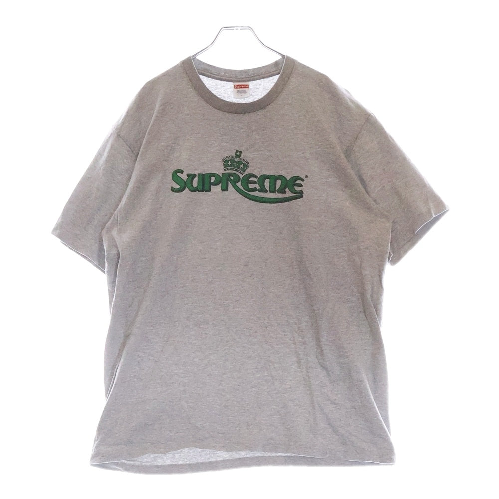 SUPREME(シュプリーム) 23SS Crown Tee クラウン ロゴプリント クルーネック半袖Tシャツ カットソー グレー