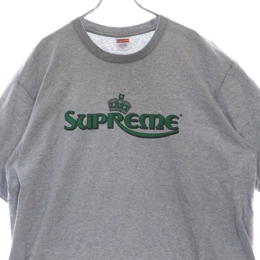 SUPREME(シュプリーム) 23SS Crown Tee クラウン ロゴプリント クルーネック半袖Tシャツ カットソー グレー