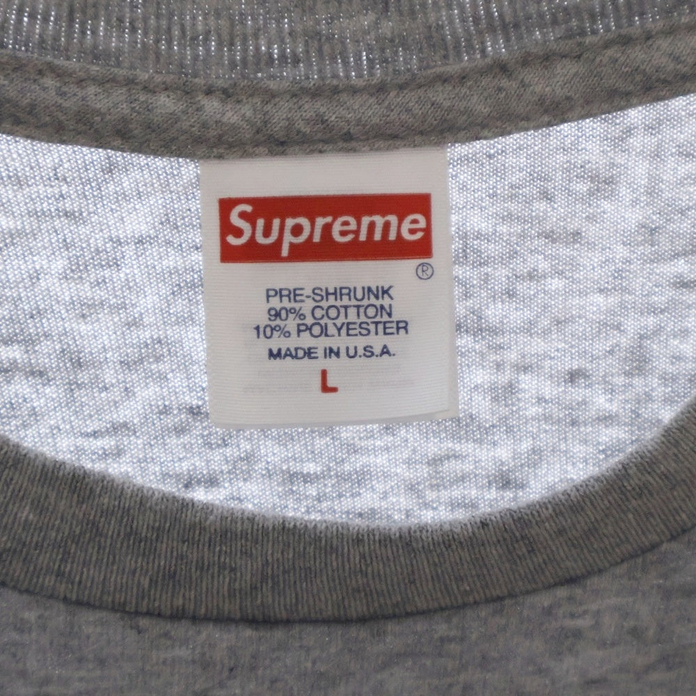 SUPREME(シュプリーム) 23SS Crown Tee クラウン ロゴプリント クルーネック半袖Tシャツ カットソー グレー