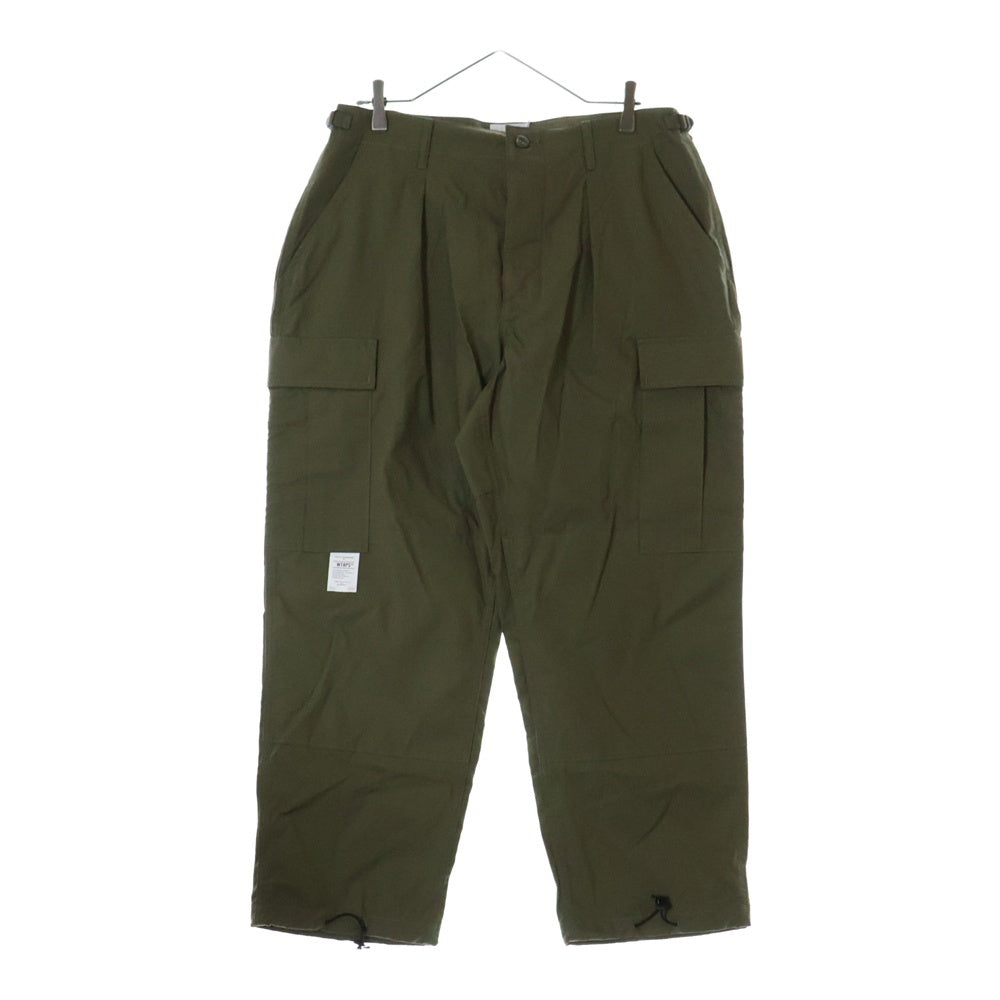WTAPS(ダブルタップス) 23SS TROUSERS COTTON RIPSTOP リップストップ コットン トラウザー カーゴパンツ カーキ 231WVDT-PTM04