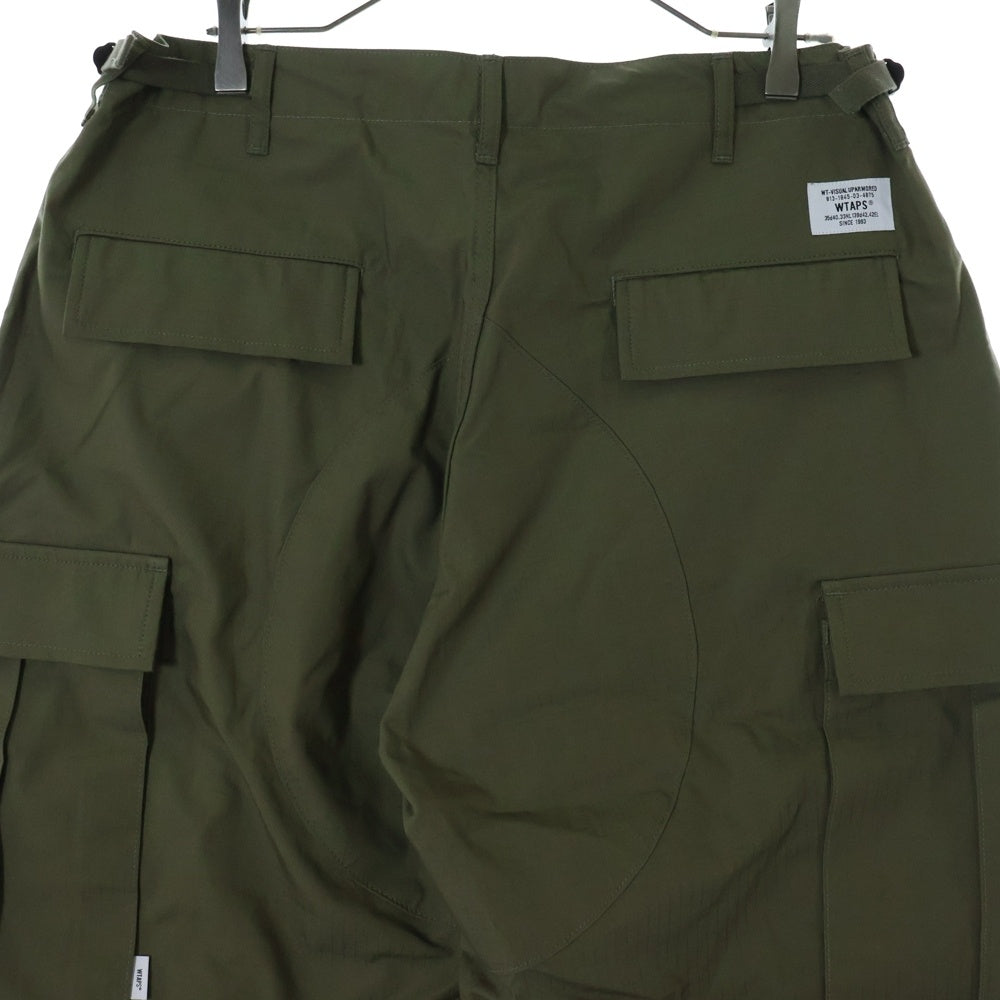 WTAPS(ダブルタップス) 23SS TROUSERS COTTON RIPSTOP リップストップ コットン トラウザー カーゴパンツ カーキ 231WVDT-PTM04