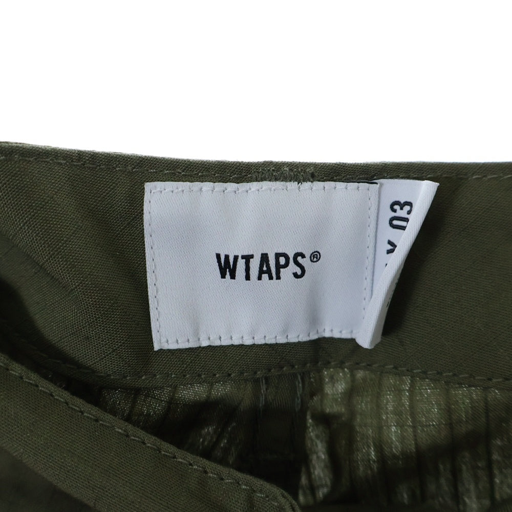 WTAPS(ダブルタップス) 23SS TROUSERS COTTON RIPSTOP リップストップ コットン トラウザー カーゴパンツ カーキ 231WVDT-PTM04