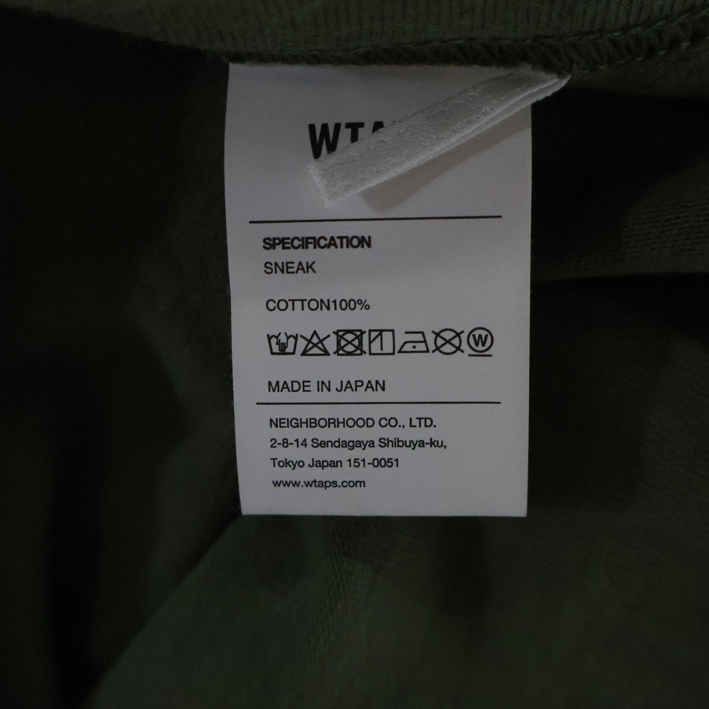 WTAPS(ダブルタップス) 22SS MASTER CHIEF SS COTTON マスターチーフ グラフィックプリント クルーネック半袖Tシャツ カットソー カーキ 221ATDT-STM01S