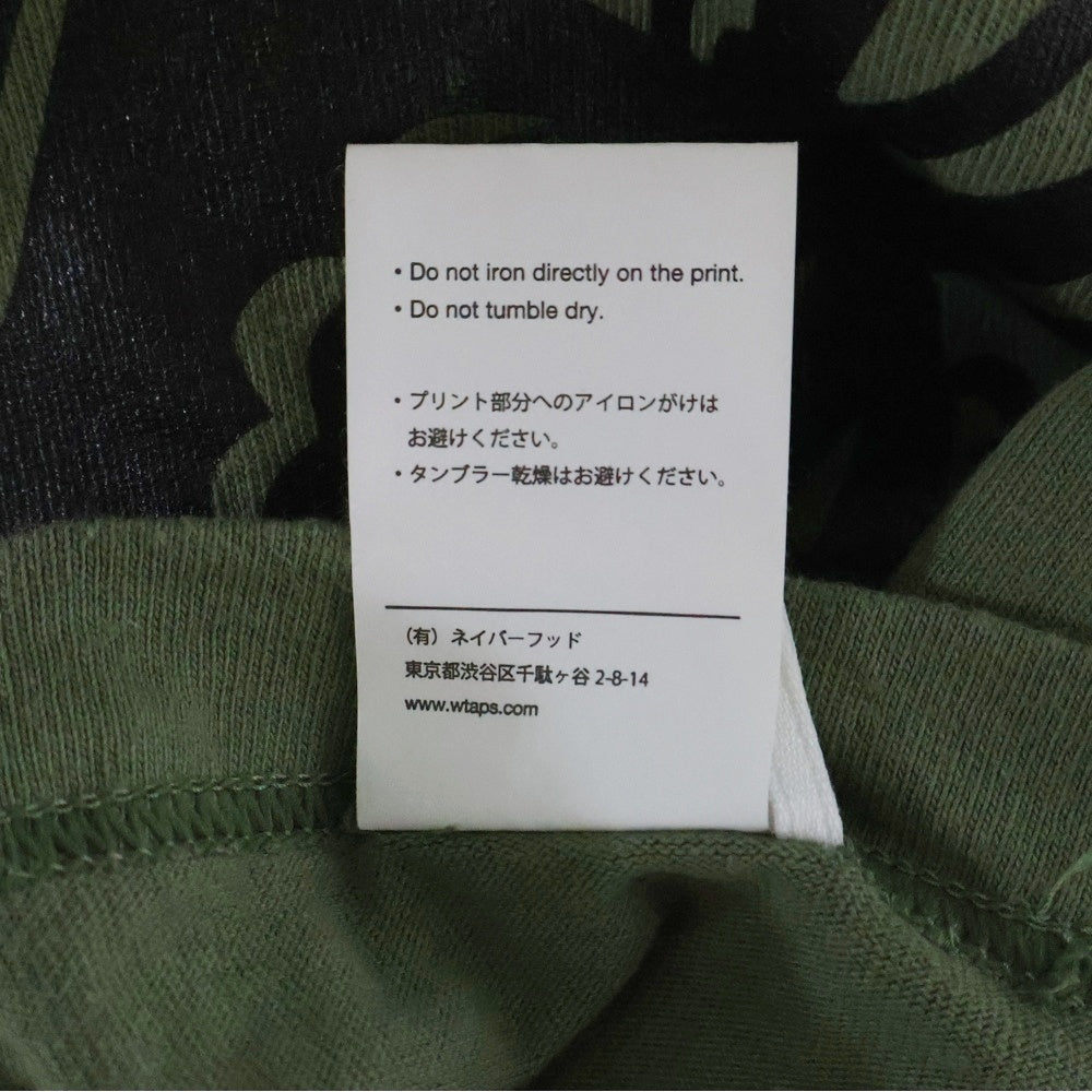 WTAPS(ダブルタップス) 22SS MASTER CHIEF SS COTTON マスターチーフ グラフィックプリント クルーネック半袖Tシャツ カットソー カーキ 221ATDT-STM01S