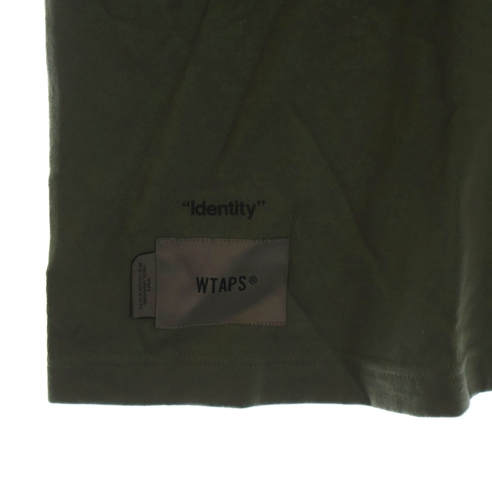 WTAPS(ダブルタップス) 22SS IDENTITY SS COTTON アイデンティティー ロゴプリント クルーネック半袖Tシャツ カットソー カーキ 221ATDT-STM07S
