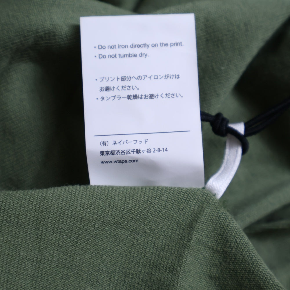 WTAPS(ダブルタップス) 22SS IDENTITY SS COTTON アイデンティティー ロゴプリント クルーネック半袖Tシャツ カットソー カーキ 221ATDT-STM07S