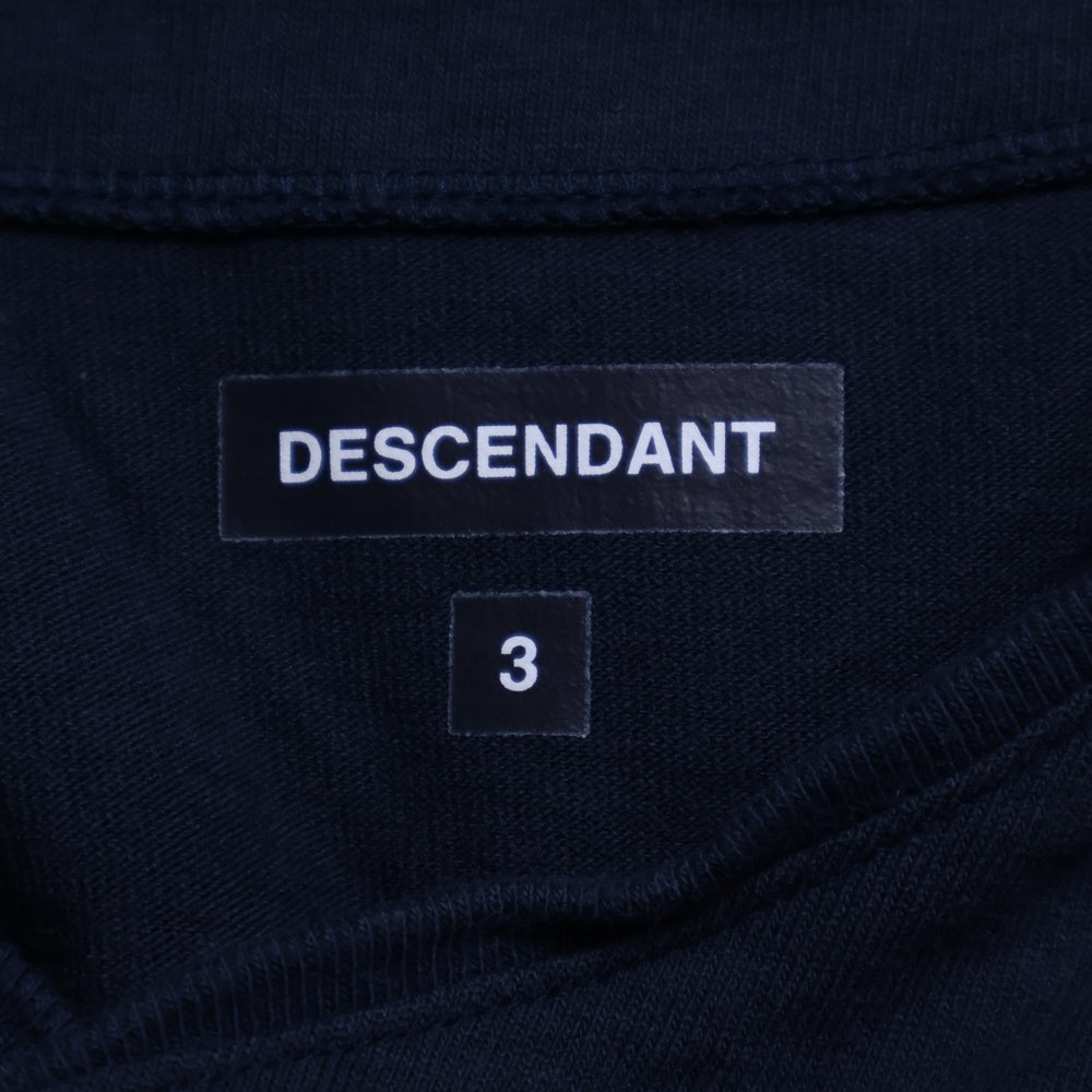DESCENDANT(ディセンダント) BEARS SS ベアーズ ロゴプリント コットン 半袖ベースボールシャツ ネイビー