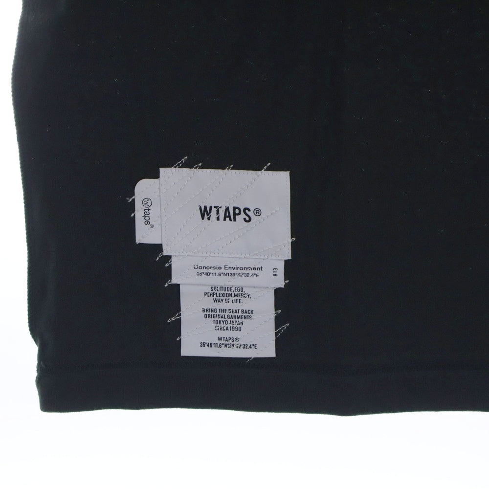 WTAPS(ダブルタップス) 22SS CROSS SS COTTON バッククロスプリント コットン クルーネック半袖Tシャツ カットソー チャコール 221ATDT-CSM15