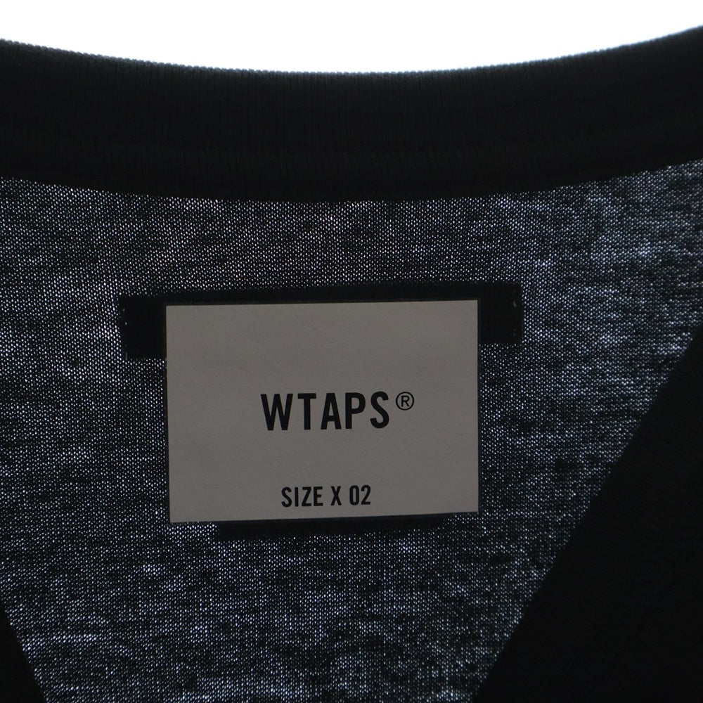 WTAPS(ダブルタップス) 22SS CROSS SS COTTON バッククロスプリント コットン クルーネック半袖Tシャツ カットソー チャコール 221ATDT-CSM15
