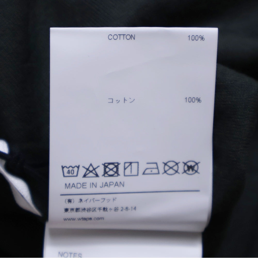 WTAPS(ダブルタップス) 22SS CROSS SS COTTON バッククロスプリント コットン クルーネック半袖Tシャツ カットソー チャコール 221ATDT-CSM15