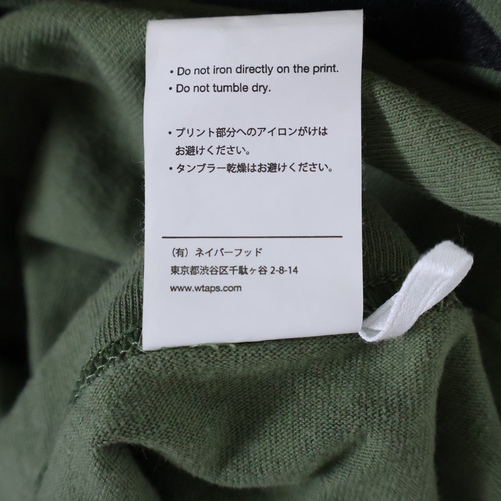 WTAPS(ダブルタップス) 21SS MOON&STAR LS COTTON ムーンアンドスター グラフィックプリント コットン クルーネック長袖Tシャツ カットソー カーキ 21ATDT-LTM02S