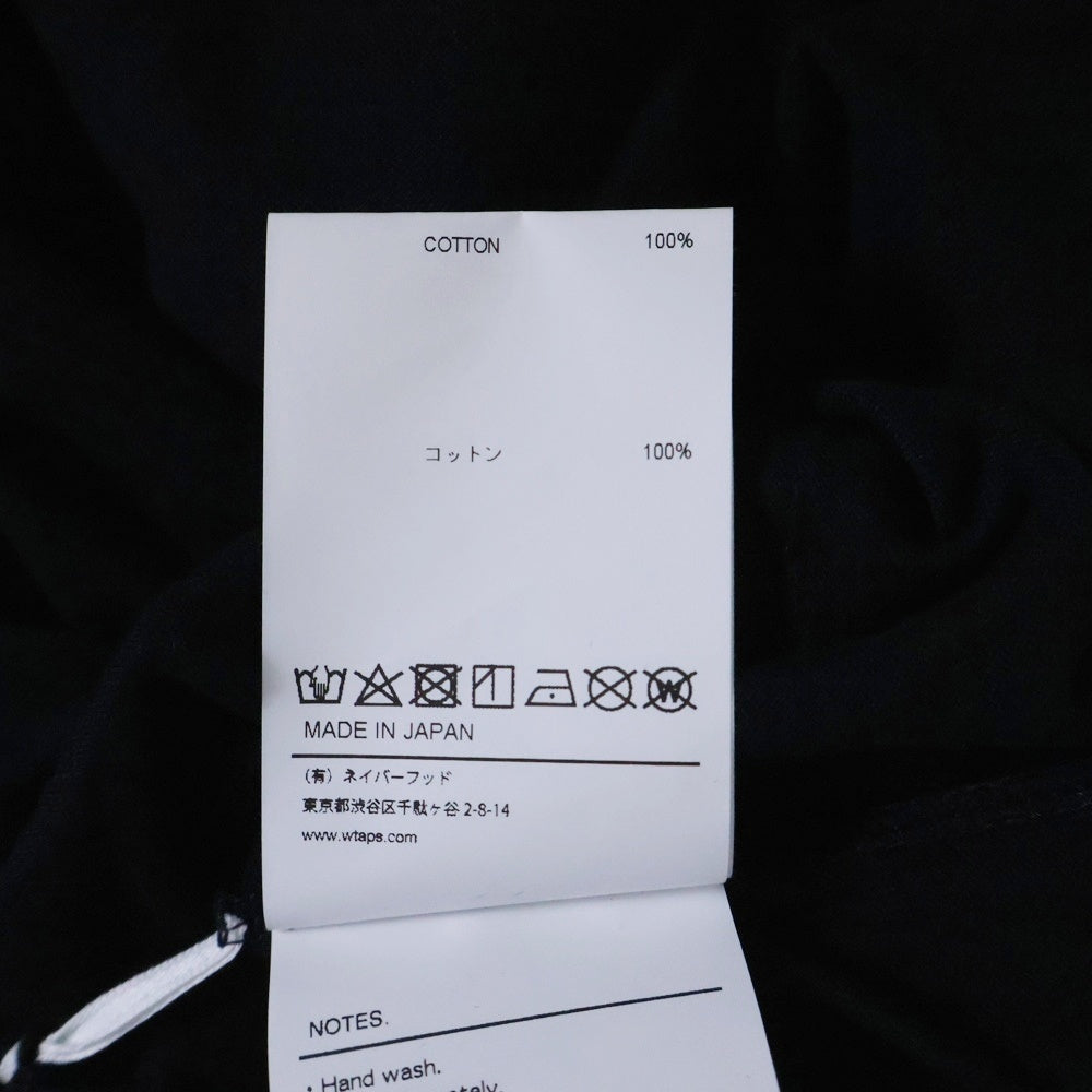 WTAPS(ダブルタップス) 22SS × UNDERCOVER GIG LS COTTON アンダーカバー ギグ コットン クルーネック長袖Tシャツ カットソー ブラック 221ATUCD-CSM02S