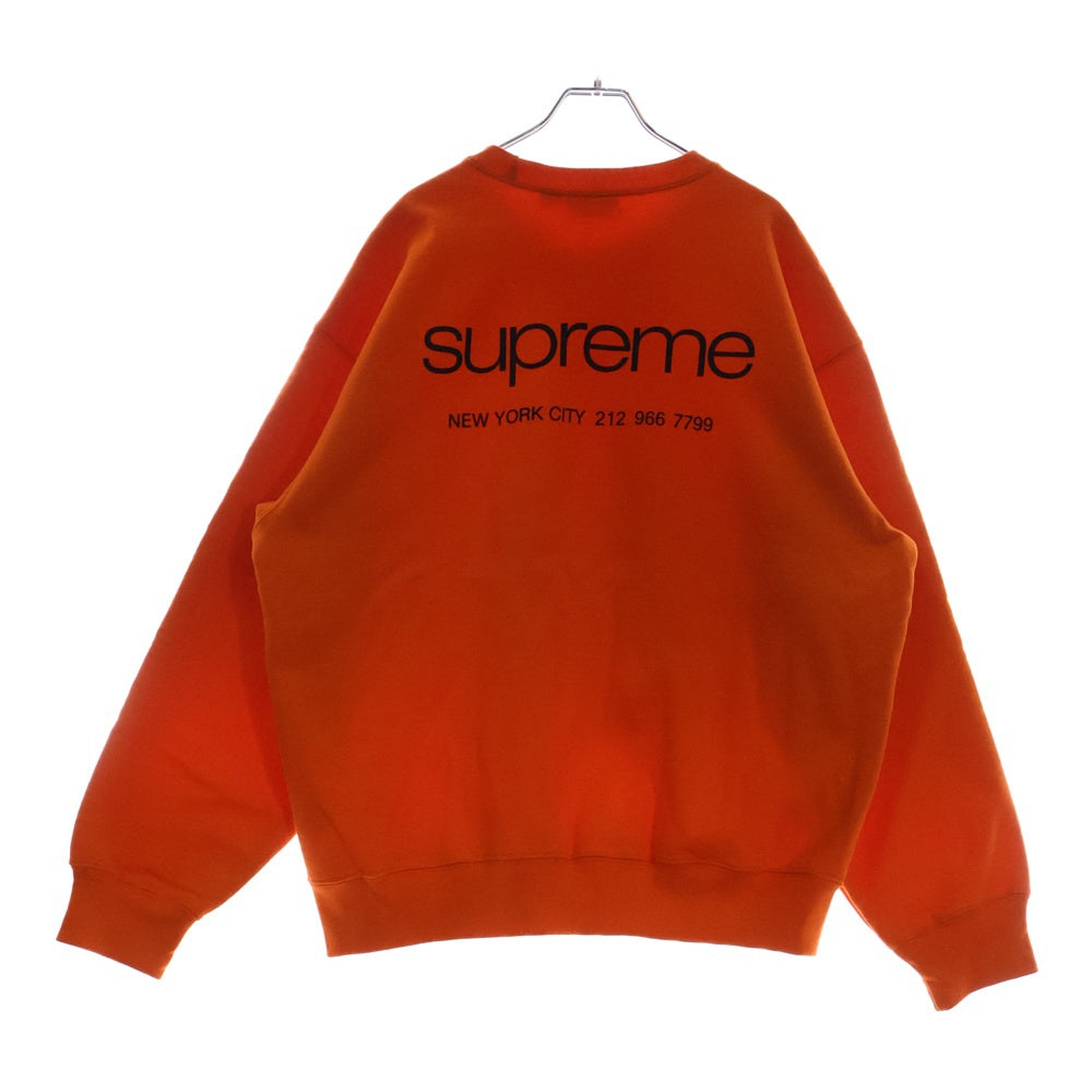 SUPREME(シュプリーム) 23AW NYC Crewneck NYCロゴプリント クルーネックスウェットトレーナー オレンジ