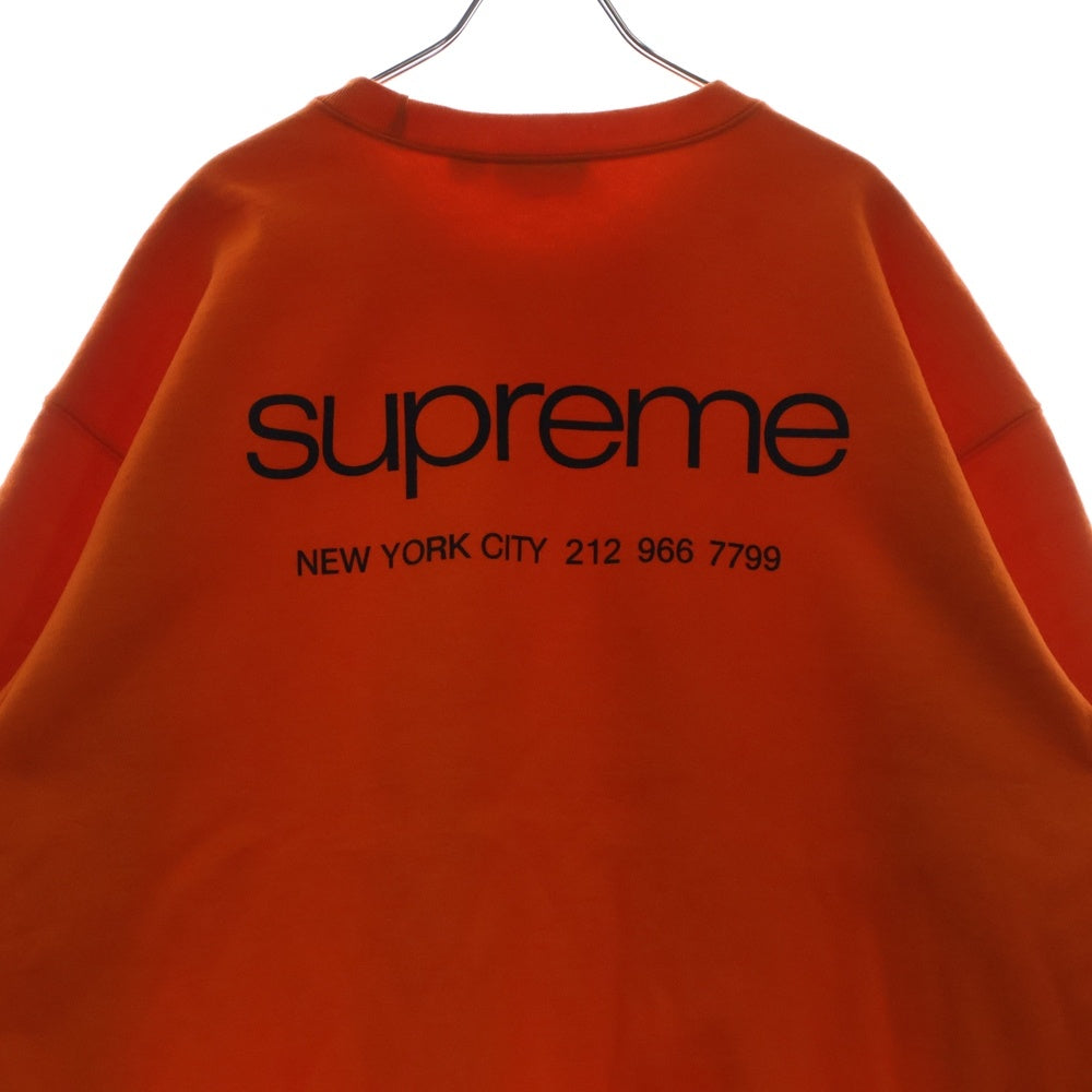 SUPREME(シュプリーム) 23AW NYC Crewneck NYCロゴプリント クルーネックスウェットトレーナー オレンジ