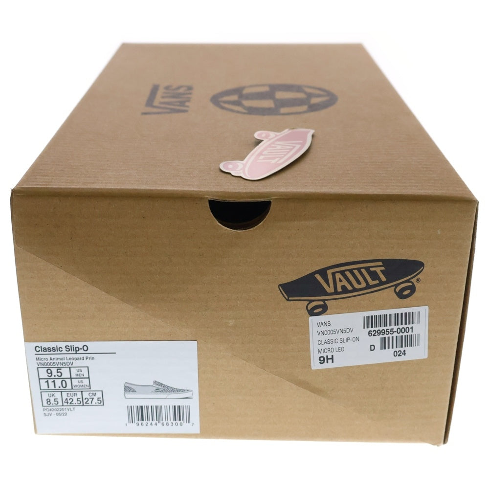 VANS(ヴァンズ) CLASSIC SLIP-ON VR3 LX MICRO ANIMAL LEOPARD PRINT クラシックスリッポン マイクロアニマルレオパードプリント ローカットスニーカー VN0005VN5DV