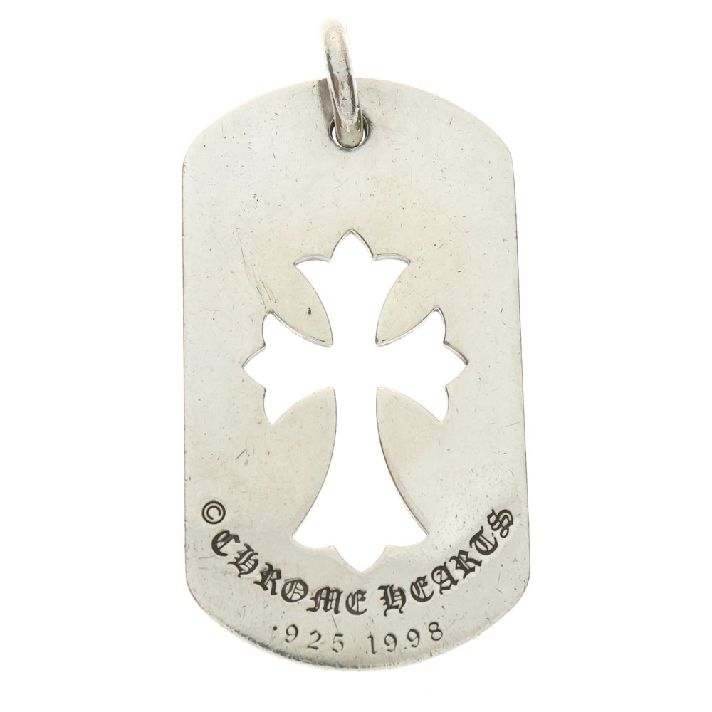 CHROME HEARTS(クロムハーツ) D TAG LRG CO CRS カットアウトクロスドッグタグ ラージ ペンダントトップ シルバー BCA239