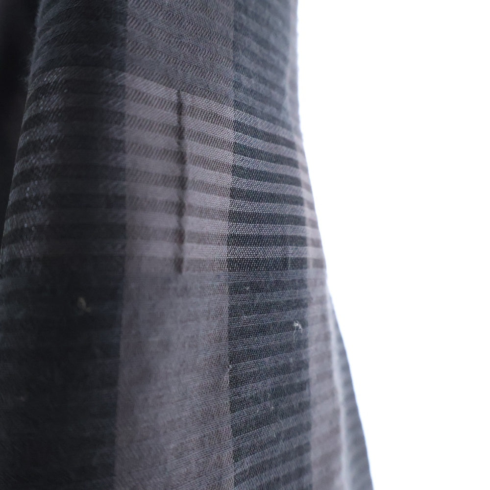 BURBERRY LONDON(バーバリーロンドン) チェック柄 シルク混 ポリエステル ベルト付き プリーツスカート ブラック レディース B2S04-506-09