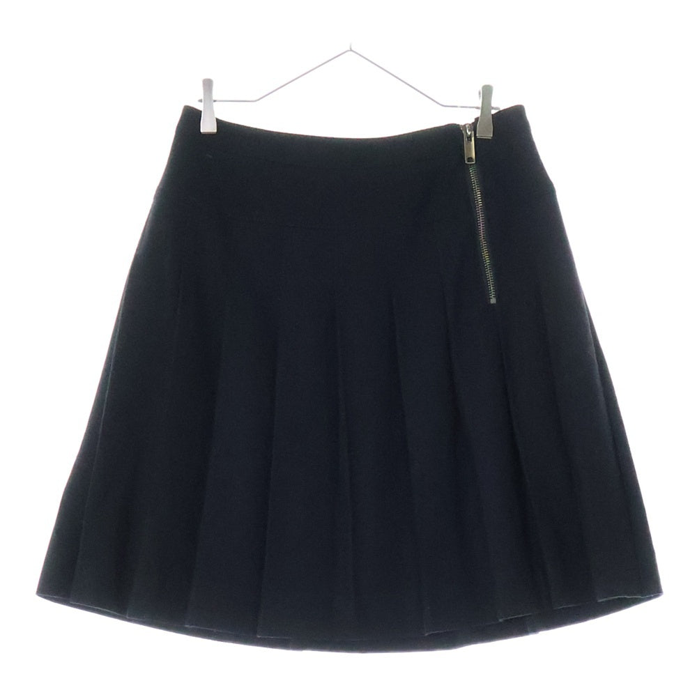 BURBERRY LONDON(バーバリーロンドン) サイドジップ ウール プリーツスカート ブラック レディース B2S02-248-09