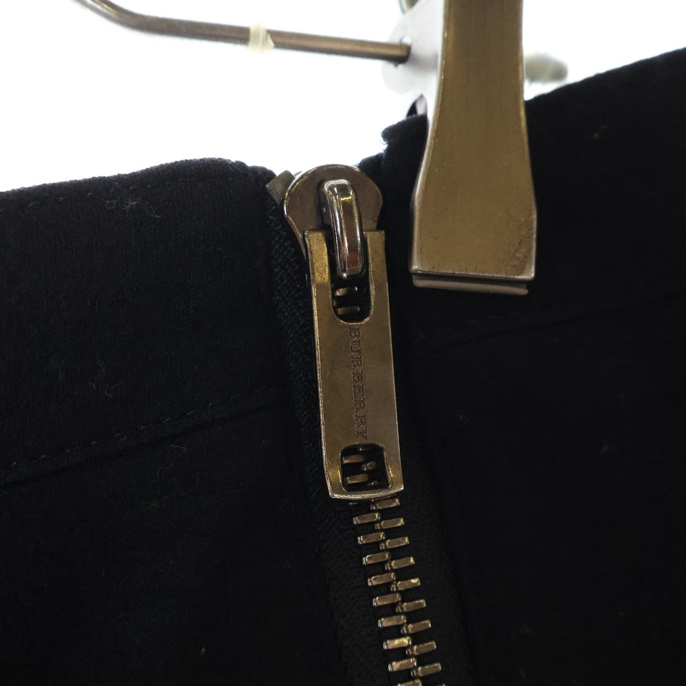 BURBERRY LONDON(バーバリーロンドン) サイドジップ ウール プリーツスカート ブラック レディース B2S02-248-09