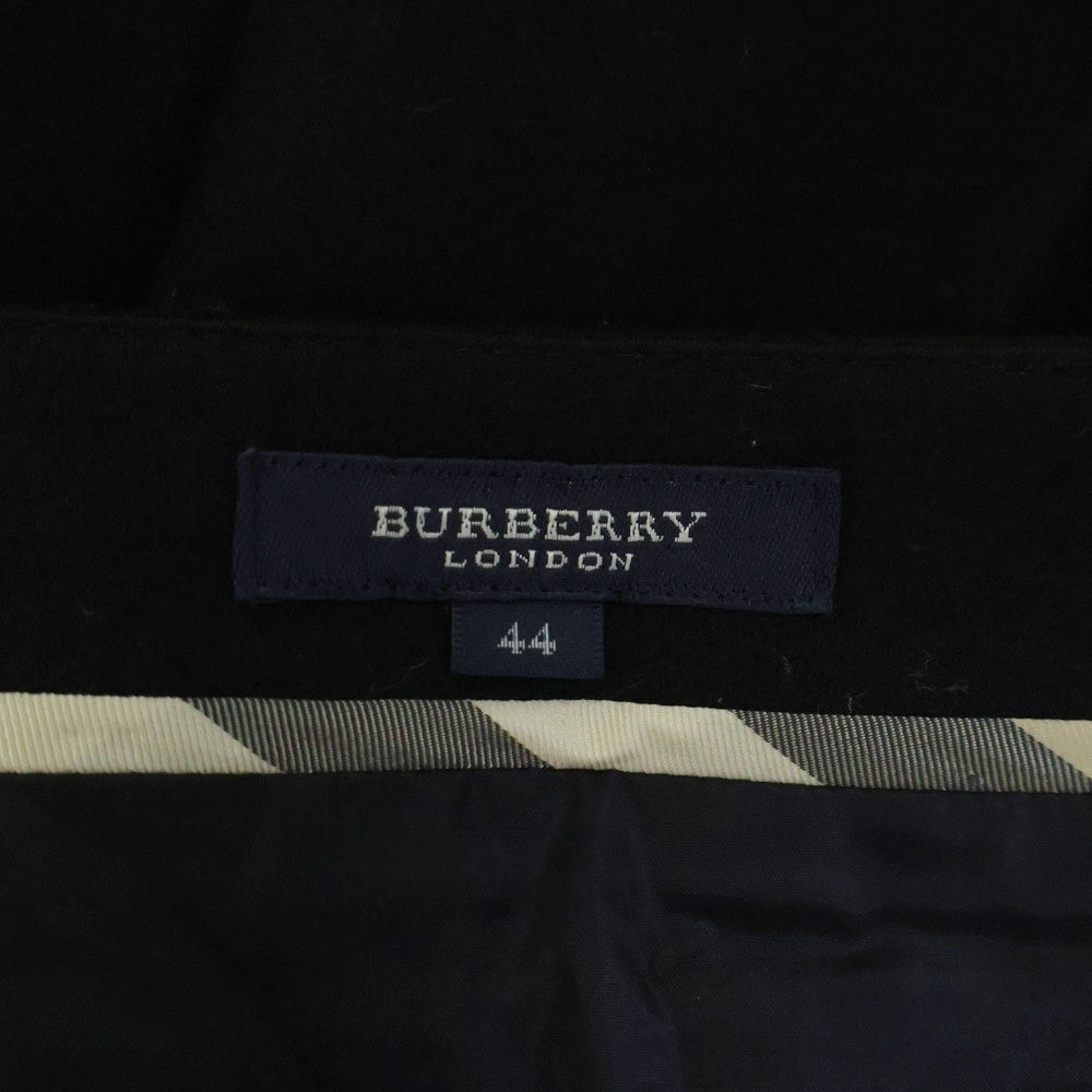 BURBERRY LONDON(バーバリーロンドン) サイドジップ ウール プリーツスカート ブラック レディース B2S02-248-09
