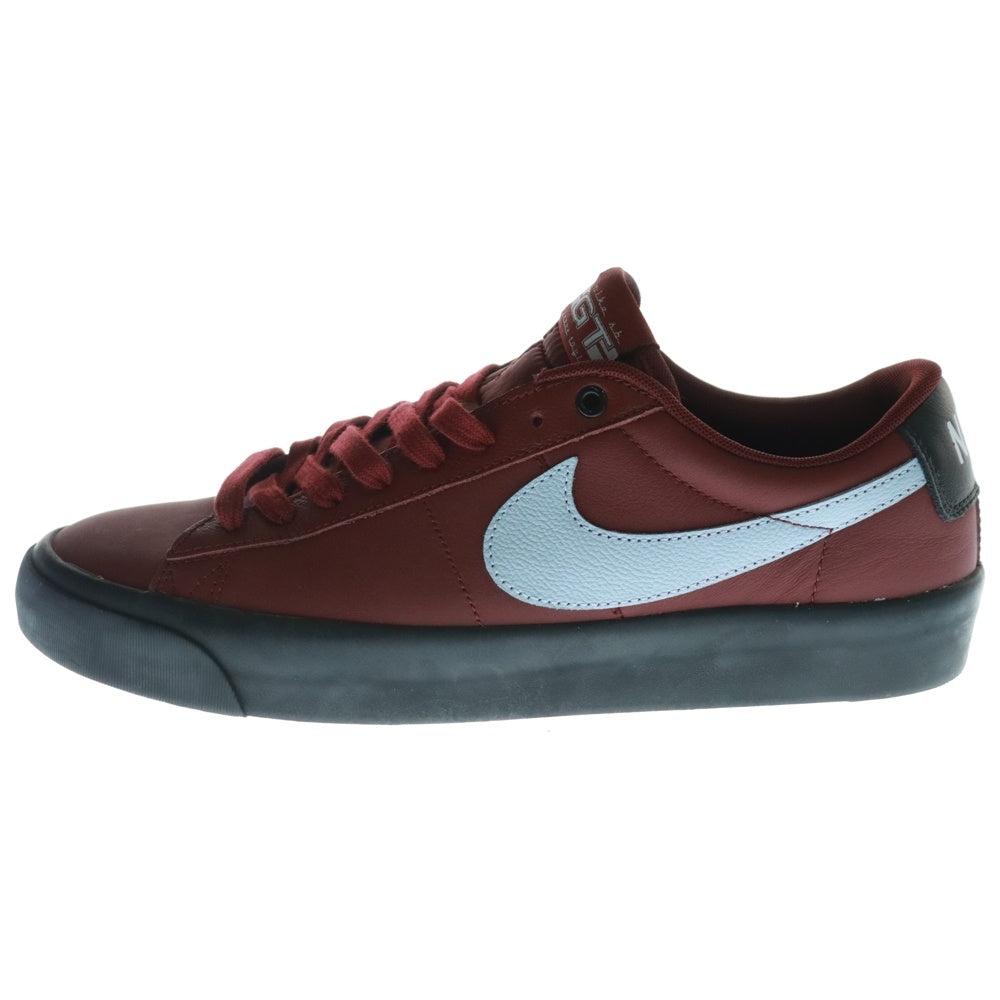 NIKE SB(ナイキエスビー) BLAZER LOW PRO GT DARK TEAM RED BLA ズーム ブレーザー プロ GT ダークチームレッド ブラック ライトアーモリーブルー ローカットスニーカー DV1226-600
